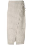 Osklen Saia Sand Grid Linho - Grey