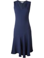 Carven Sleeveless Circle Dress, Women's, Size: 44, Blue, Acetate/viscose