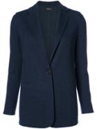 Akris - Welt Pockets Blazer - Women - Polyamide/cashmere - 6, Blue, Polyamide/cashmere