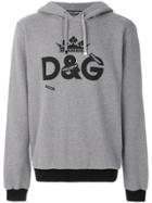 Dolce & Gabbana Logo Print Hoodie - Grey