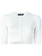 Dolce & Gabbana - Cropped Cardigan - Women - Silk - 38, White, Silk