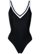 Lygia & Nanny V-neck Swimsuit - Black