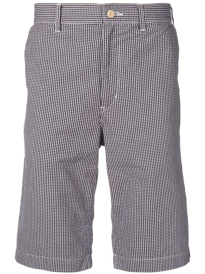 Comme Des Garçons Pre-owned Gingham Shorts - Blue