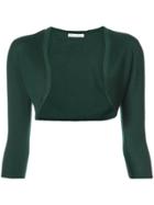 Oscar De La Renta Cropped Sleeve Bolero - Green