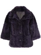 Desa 1972 Fitted Shearling Jacket - Purple