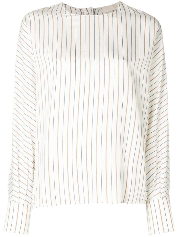 Tela Long-sleeve Striped Blouse - White