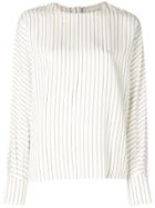 Tela Long-sleeve Striped Blouse - White