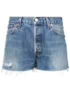Re/done Faded Shorts - Blue