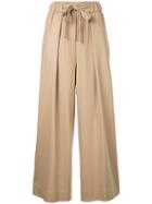 Estnation Wide Leg Trousers - Brown