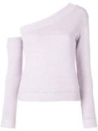 Miahatami One Shoulder Fitted Jumper - Pink & Purple