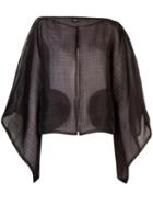 Fernanda Yamamoto Textured Kimono Jacket, Women's, Size: P, Black, Polyester