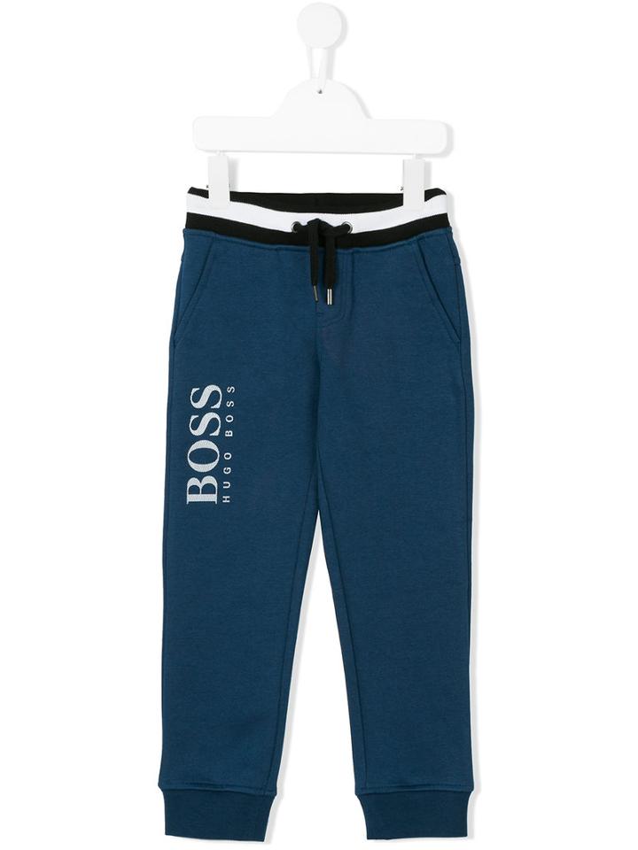 Boss Kids - Logo Print Sweatpants - Kids - Cotton/polyester - 5 Yrs, Black