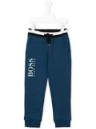 Boss Kids - Logo Print Sweatpants - Kids - Cotton/polyester - 5 Yrs, Black
