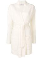 Pringle Of Scotland Cable-knit Belted Cardigan - Neutrals
