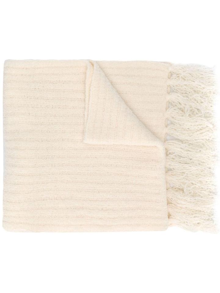 Courrèges Fringed Detail Scarf - Neutrals
