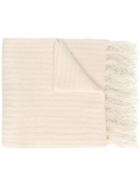 Courrèges Fringed Detail Scarf - Neutrals