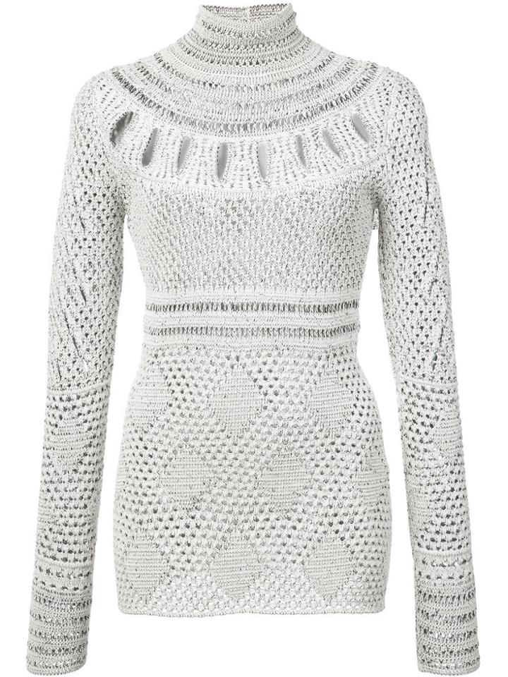 Proenza Schouler Silk Cashmere Turtleneck - White