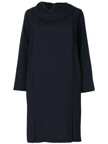 Comme Des Garçons Vintage Tricot High Folded Neck Dress - Blue