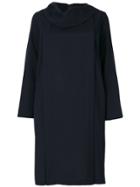 Comme Des Garçons Vintage Tricot High Folded Neck Dress - Blue