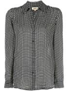 L'agence Gingham Checked Shirt - Black