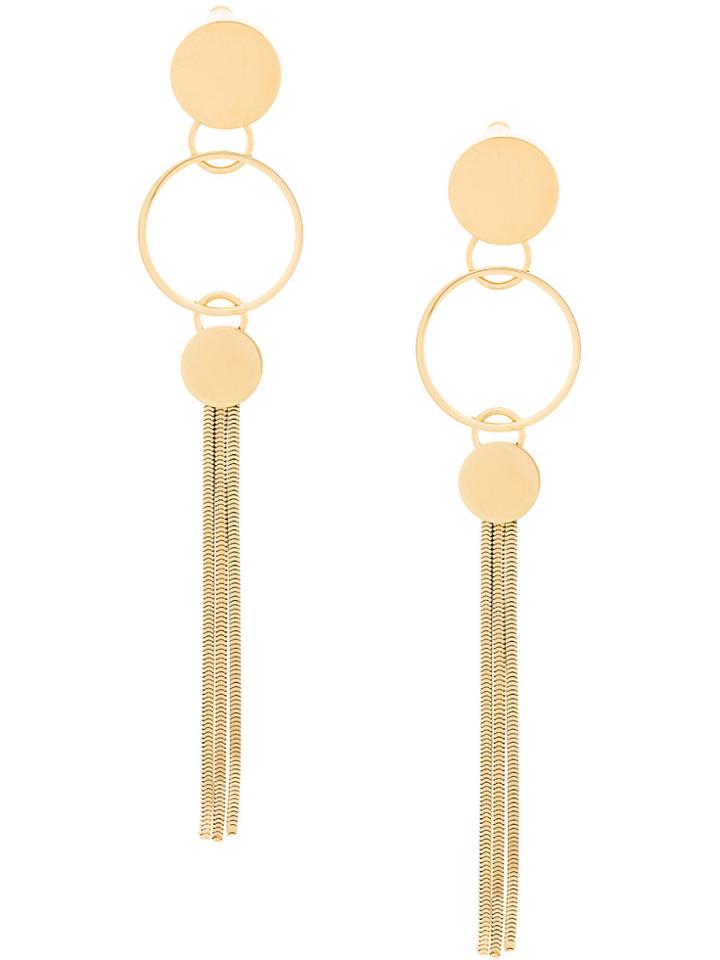 Lanvin Long Hoop Earrings - Yellow & Orange