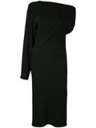 Mm6 Maison Margiela - Asymmetric Dress - Women - Polyester - 40, Black, Polyester