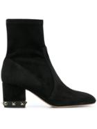 Valentino Rockstud Ankle Boots - Black