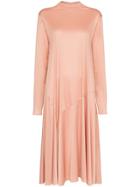Low Classic Shift Midi Dress - Pink & Purple