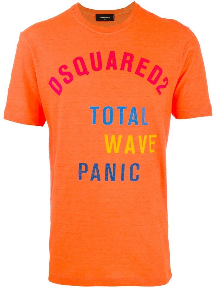 Dsquared2 Fluo T-shirt, Men's, Size: Small, Yellow/orange, Cotton
