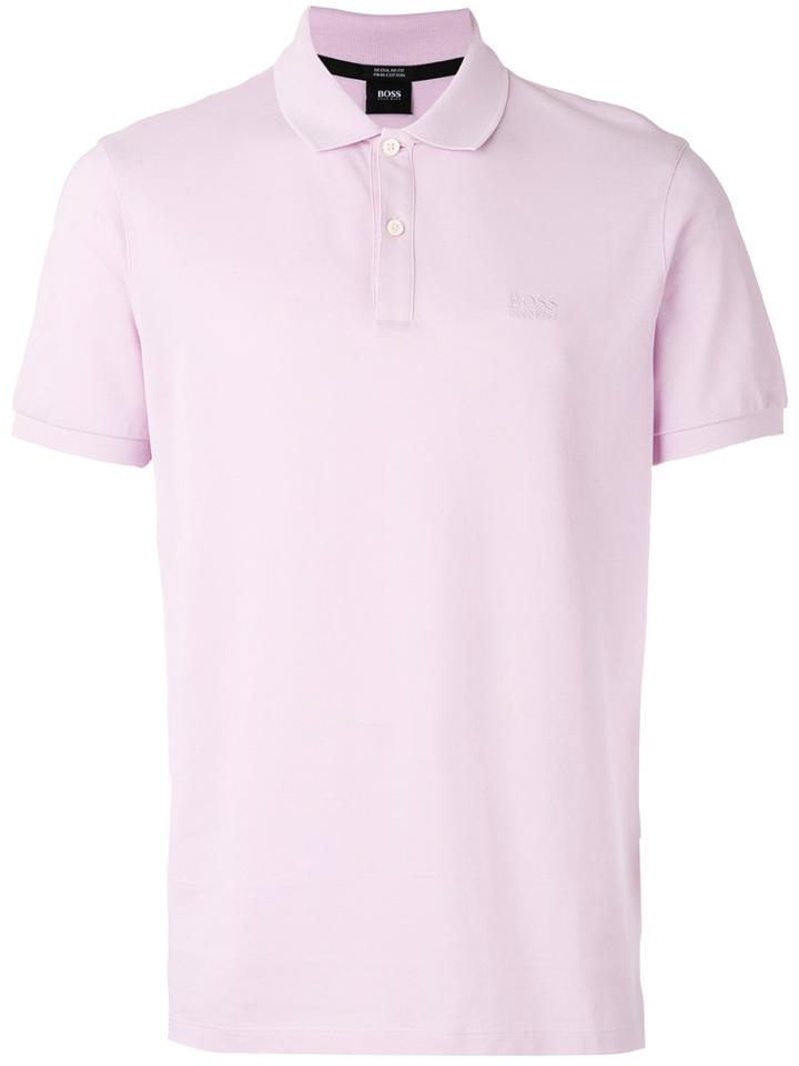 Boss Hugo Boss - Embroidered Logo Polo Shirt - Men - Cotton - Xl, Pink/purple, Cotton