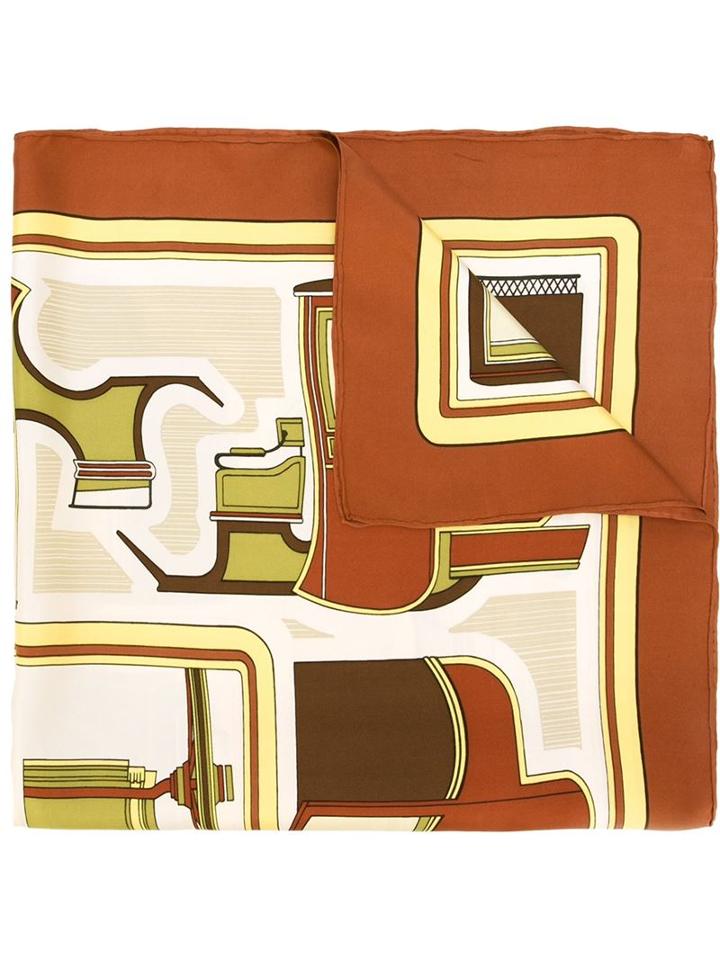 Hermès Vintage Les Coupés Scarf, Women's, Brown