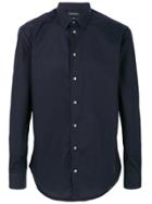 Emporio Armani Curved Hem Shirt - Blue