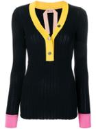 Nº21 Colour Block Sweater - Black