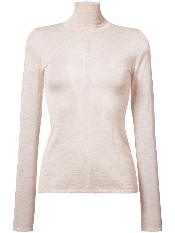 Gabriela Hearst Slim Fit Roll Neck Sweater - Nude & Neutrals
