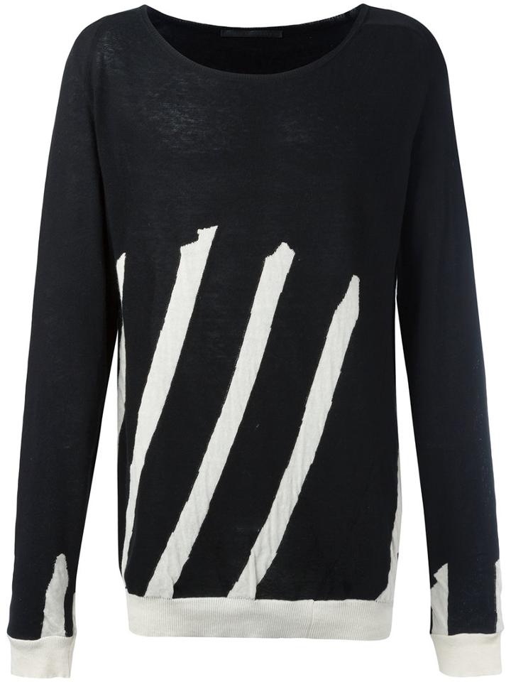 Haider Ackermann Striped Jumper, Men's, Size: Small, Black, Cotton/cashmere