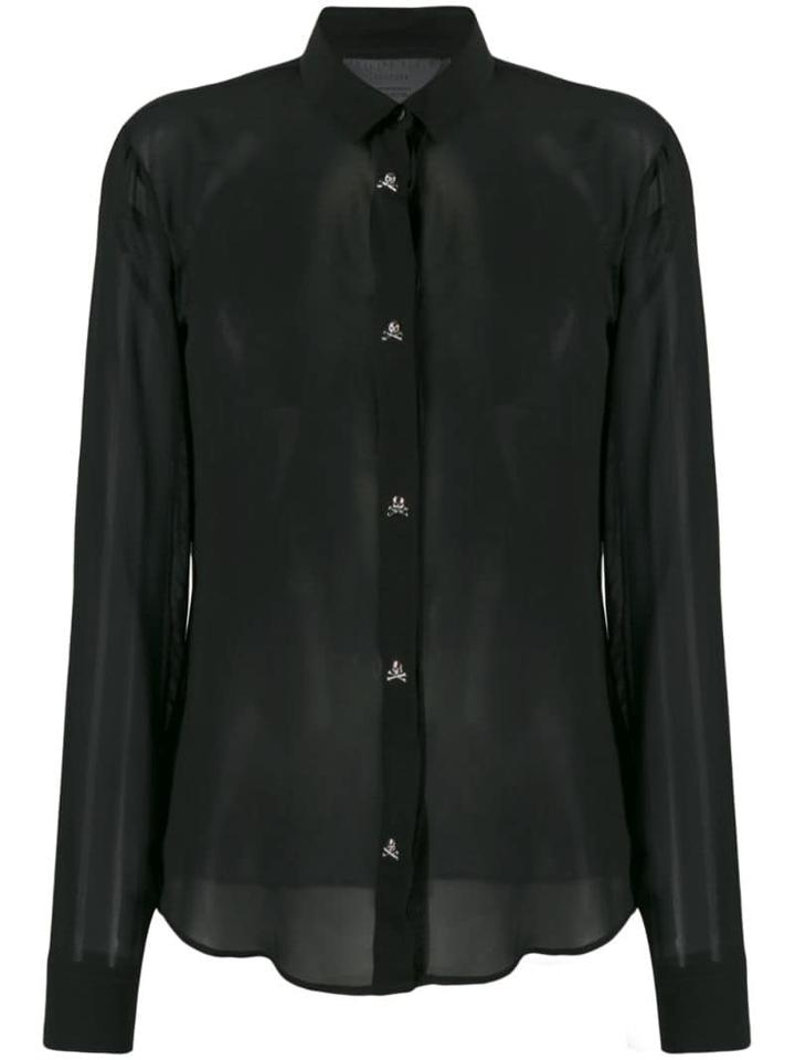 Philipp Plein Sheer Shirt - Black