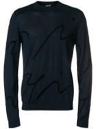 Giorgio Armani Abstract Design Sweater - Blue