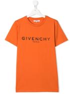 Givenchy Kids Logo Print T-shirt - Orange