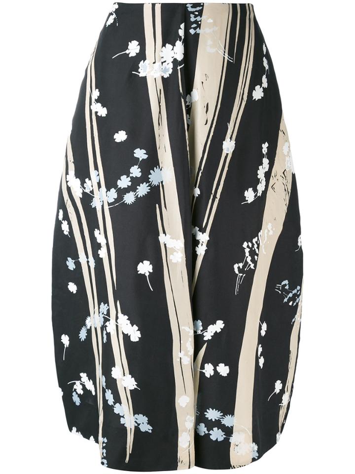 Jil Sander Dryas Printed Skirt - Black