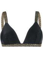 Versace Greca Detail Bikini Top - Black