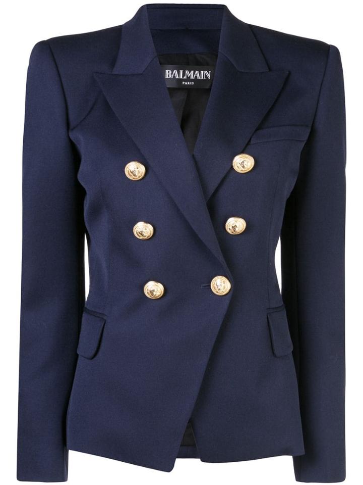 Balmain Classic Fitted Blazer - Blue