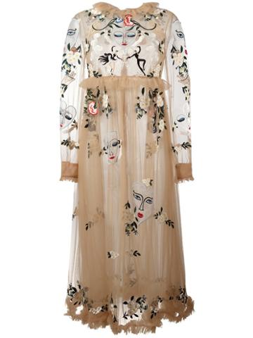 Vivetta 'angelica Selvatica' Embroidered Dress, Women's, Size: 40, Nude/neutrals, Polyamide