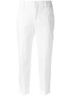 Vince Ankle Length Trousers, Size: 8, White, Cotton/spandex/elastane