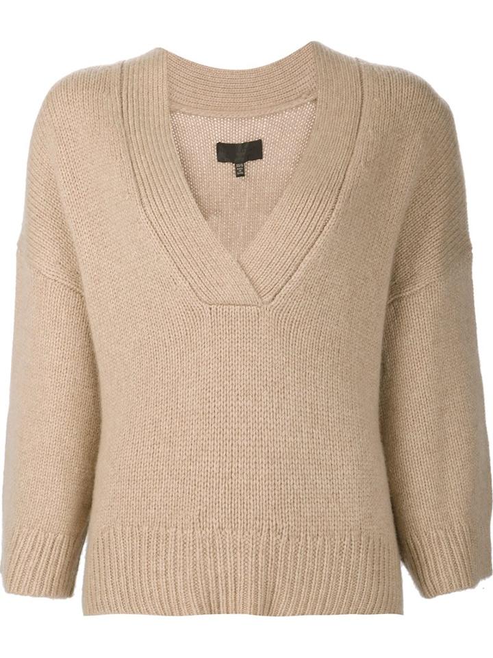 Nili Lotan 'logan' Jumper, Women's, Size: Medium/large, Nude/neutrals, Camel Hair/cashmere