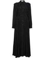 Faith Connexion Button Down Mini Dress With Trench Coat - Black