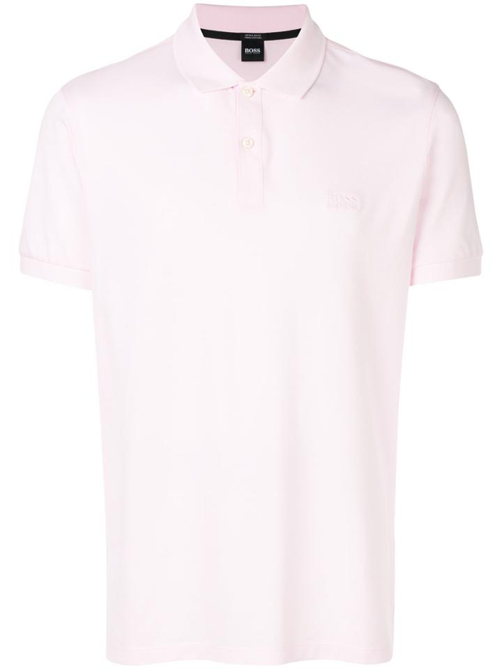 Boss Hugo Boss Embroidered Polo Shirt - Pink & Purple