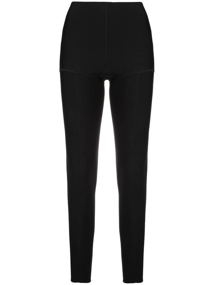 Ann Demeulemeester Structured Detail Leggings - Black
