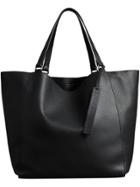 Burberry Large Bonded Leather Tote - Black