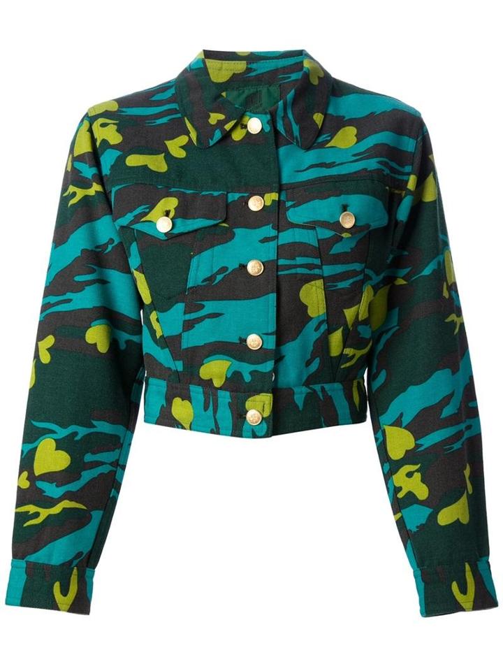 Jean Paul Gaultier Vintage Heart Print Camouflage Jacket
