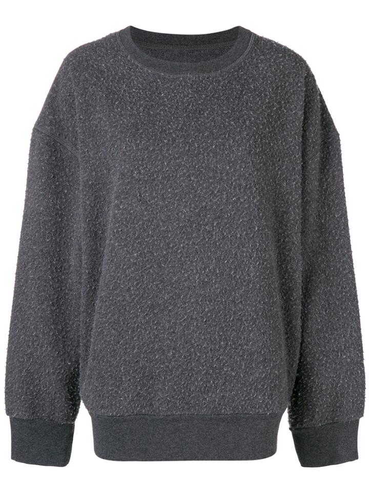 Mm6 Maison Margiela Longsleeved Loose Sweater - Grey